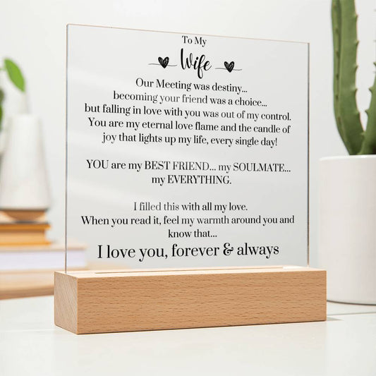 To My Wife - Eternal Love Acrylic Plaque